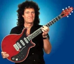 Brian May with his original Red Special guitar