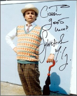 Sylvester McCoy signed photograph