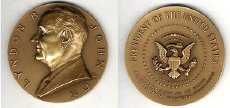 Medallion presented to Jim McDivitt by US President Lyndon B Johnson