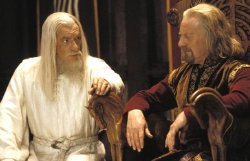 Ian McKellen & Bernard Hill in 'The Lord of the Rings: The Two Towers' (2002)