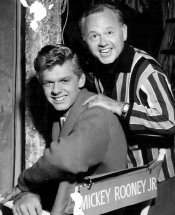Mickey Rooney with his son Mickey Rooney Jr.
