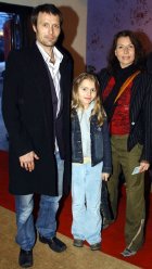 Mads Mikkelsen with his wife Hanne and daughter Viola