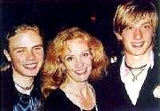 Hayley Mills with her sons Jason (left) and Crispian (right)