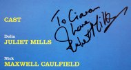 'Bedroom Farce' programme signed by Juliet Mills 