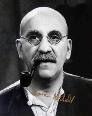 Ciaran Brown's photograph of Alf Garnett signed by Warren Mitchell