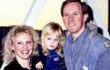 Georgia Moffett with her parents Peter Davison and Sandra Dickinson