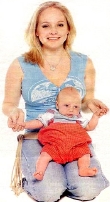 Georgia Moffett with her baby Tyler