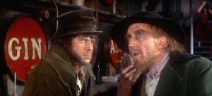 Ron Moody as Fagin and Oliver Reed as Bill Sikes in the film 'Oliver!'