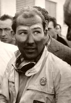 Stirling Moss after winning the 1955 Mille Miglia race