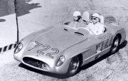 Stirling Moss & Denis Jenkinson in their Mercedes which won the 1955 Mille Miglia race