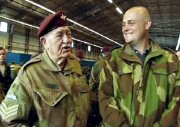 Al Murray before his parachute jump with war veterans to mark the 60th anniversary of 'Operation Market Garden'