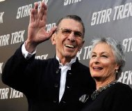 Leonard Nimoy with his wife Susan Bay