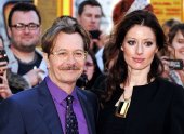 Gary Oldman with his fourth wife Alexandra Edenborough