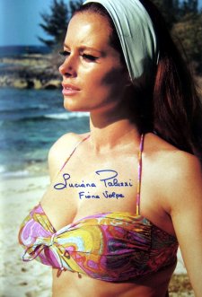 Signed photo of Luciana Paluzzi  from the book 'Bond Girls'