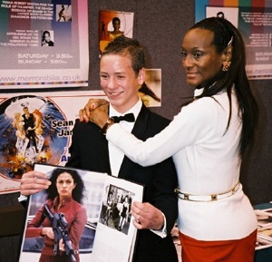 Trina Parks poses for a photograph with Ciaran Brown 