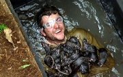 Joe Pasquale in his rat-filled 'coffin' in 'I'm a Celebrity...Get Me Out of Here'