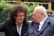 Dr Brian May and Sir Patrick Moore at the Chelsea Flower Show