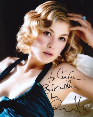 Rosamund Pike signed photograph