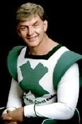 Dave Prowse as the Green Cross Code Man