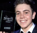 Ray Quinn with his winner's trophy for 'Search for a Star'