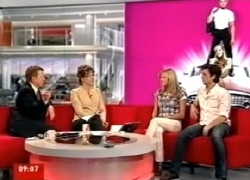 Ray Quinn & Emma Stephens being interviewed on 'BBC Breakfast' by Bill Turnbull and Kate Silverton