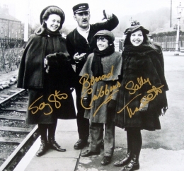 Photograph of 'The Railway Children' signed by Jenny Agutter, Bernard Cribbins and Sally Thomsett