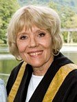 Diana Rigg as Chancellor of the University of Stirling