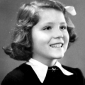 Diana Rigg as a child