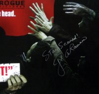 Autograph on poster for the zombie parody 'Shaun of the Dead'