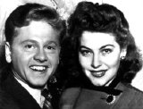 Mickey Rooney with first wife Ava Gardner