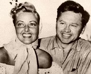 Mickey Rooney with 3rd wife Martha Vickers