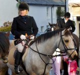 Jennifer Saunders taking part in the foxless Boxing Day Hunt at Chagford in 2007