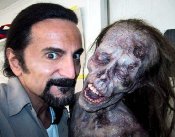 Tom Savini with one of his 'creations'