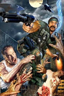 Greg Horn's painting featuring Tom Savini for the game 'City of the Dead'