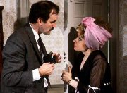 Prunella Scales as Sybil, with John Cleese as Basil in 'Fawlty Towers'