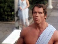 Arnold Schwarzenegger as Hercules in 'Hercules in new York' (1969)