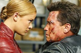 Kristanna Loken & Arnold Schwarzenegger in 'Terminator 3' (2003)