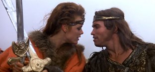 Brigitte Nielsen & Arnold Schwarzenegger in 'Red Sonja' (1985)
