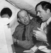 Alexei Leonov and Dave Scott in the Soyuz simulator, Star City, in June 1973