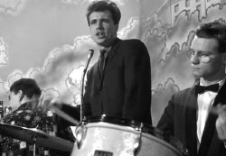 Barry Mason (vocals) and Michael Sillitoe (drums) in the drinking scene from Saturday Night and Sunday Morning   