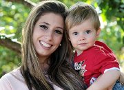 Stacey Solomon with her son Zachary