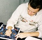 Nick Stahl signing John Conway print