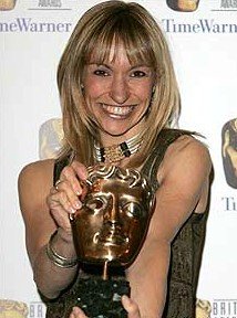 Michaela Strachan in 2005 with her Children's BAFTA for presenter of 'Michaela's Wild Challenge'