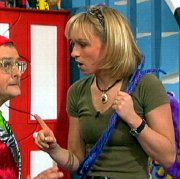 Michaela Strachan with Timmy Mallett in 'Wide Awake Club'