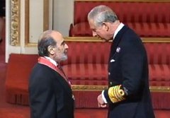 David Suchet receives his CBE from Prince Charles in 2011