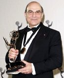 David Suchet with his Emmy Award for 'Maxwell' in 2007