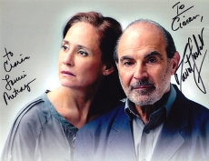 Publicity photo from 'Long Day's Journey Into Night' signed by Laurie Metcalf & David Suchet