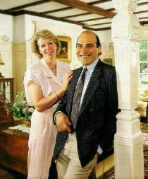 David Suchet and his wife Shiela Ferris photographed for a Hello! Magazine feature (22 July 1989)