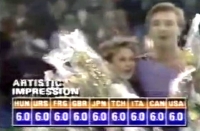 Torvill and Dean score fulll marks at the Sarajevo Olympics!