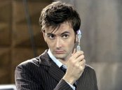 David Tennant as The Doctor, with his sonic screwdriver